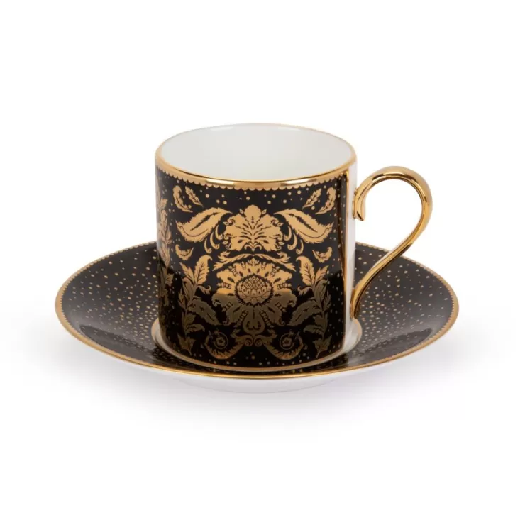 Royal Collection Shop Acanthus Black Coffee Cup And Saucer* Cups & Saucers