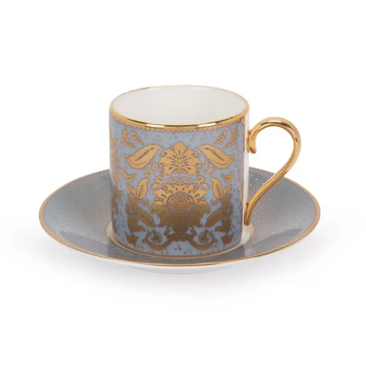 Royal Collection Shop Acanthus Grey Coffee Cup And Saucer* Cups & Saucers