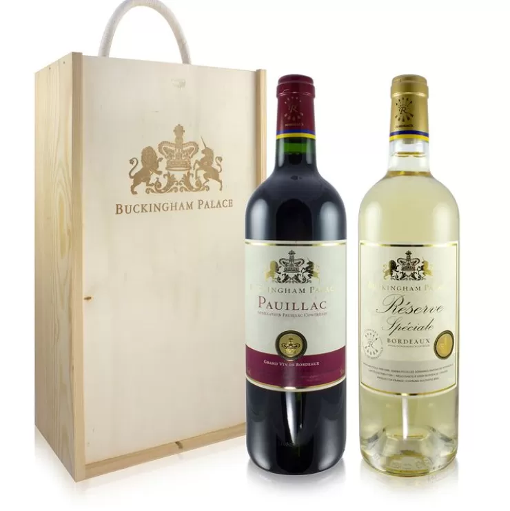 Royal Collection Shop Buckingham Palace Claret & Reserve Blanc Wine Gift Set* Wine & Spirits