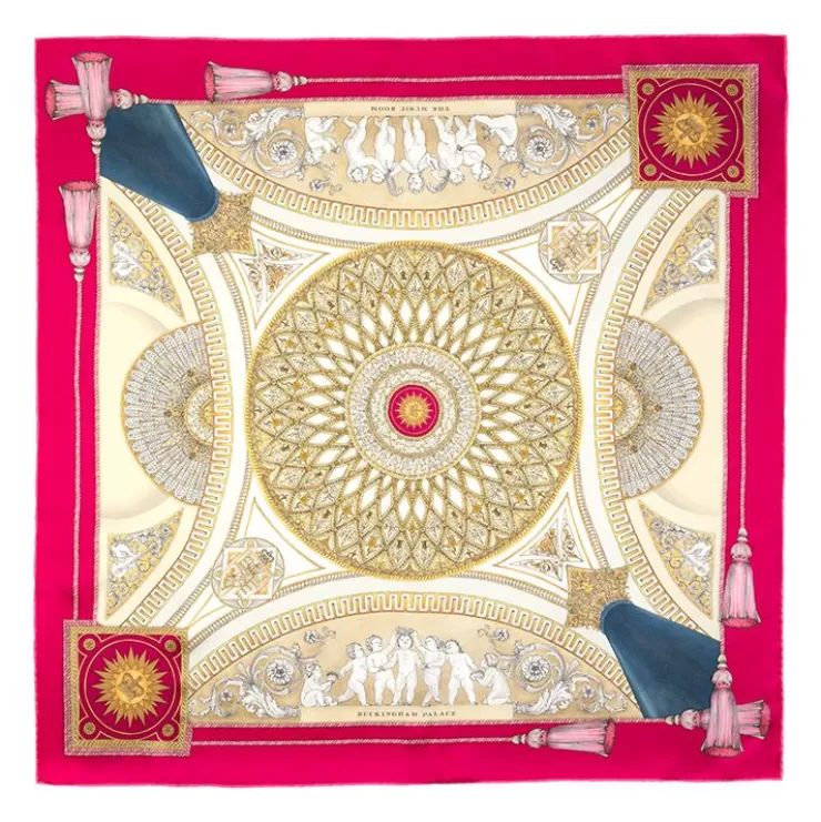 Royal Collection Shop Buckingham Palace Music Room Silk Scarf* Scarves