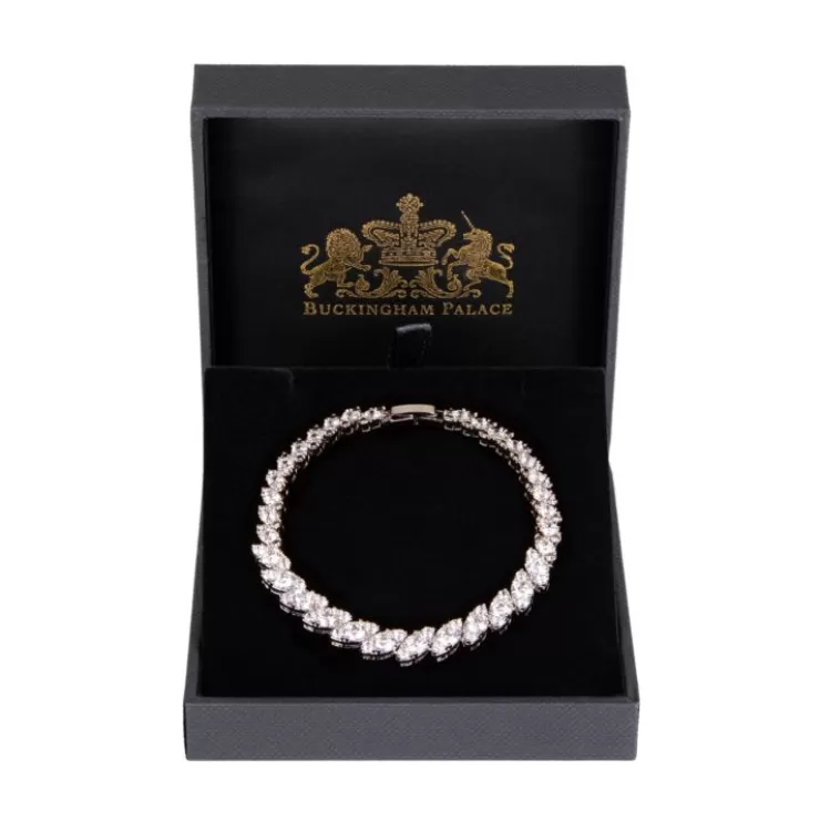 Royal Collection Shop Buckingham Palace Slim Oval Crystal Bracelet* Bracelets