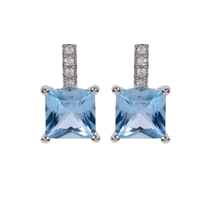 Royal Collection Shop Crystal Square Drop Earrings* Earrings