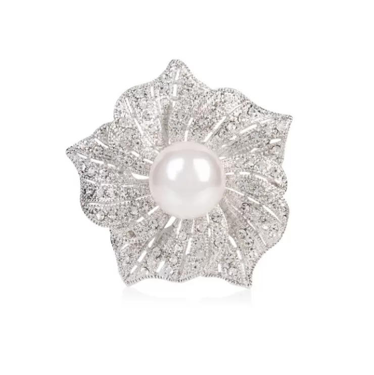 Royal Collection Shop Flower With Pearl Brooch* Brooches