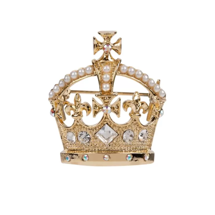 Royal Collection Shop Gold Crown Brooch* Brooches