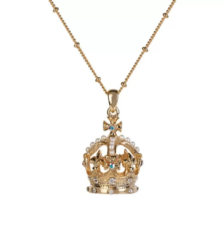 Royal Collection Shop Gold Crown Necklace* Necklaces