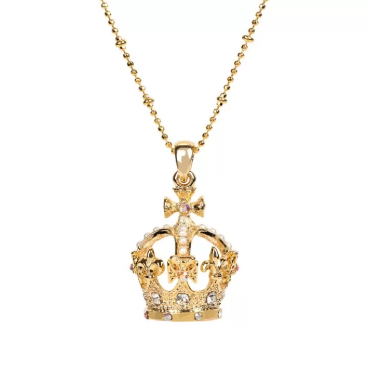 Royal Collection Shop Gold Crown Necklace* Necklaces