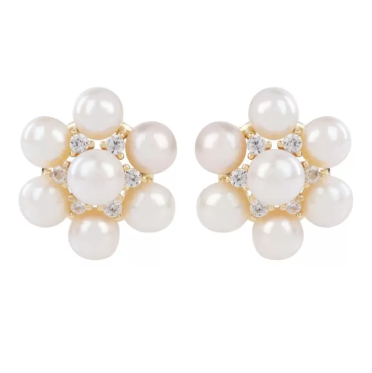 Royal Collection Shop Holbein Pearl Flower Stud Earrings* Earrings