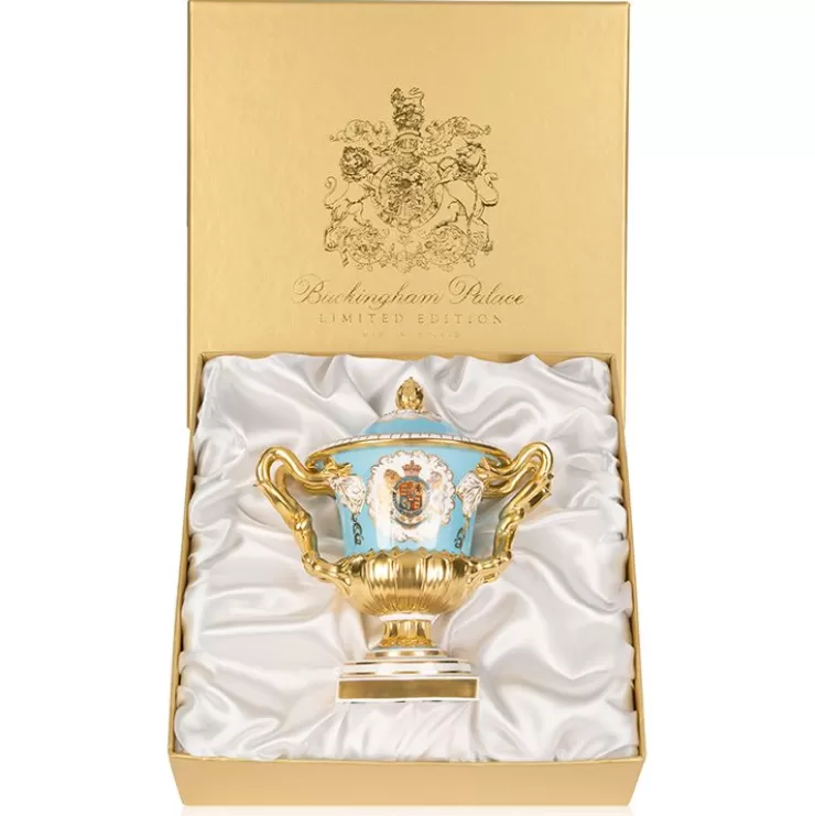 Royal Collection Shop Limited Edition Coat Of Arms Gadroon Vase* Coat Of Arms