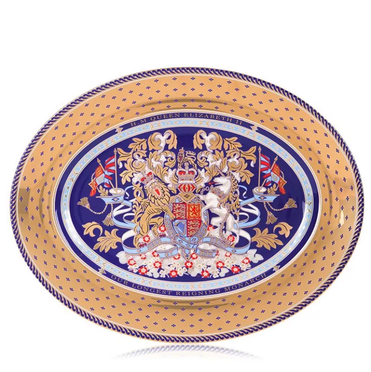 Royal Collection Shop Longest Reigning Monarch Oval Charger* Plates & Bowls