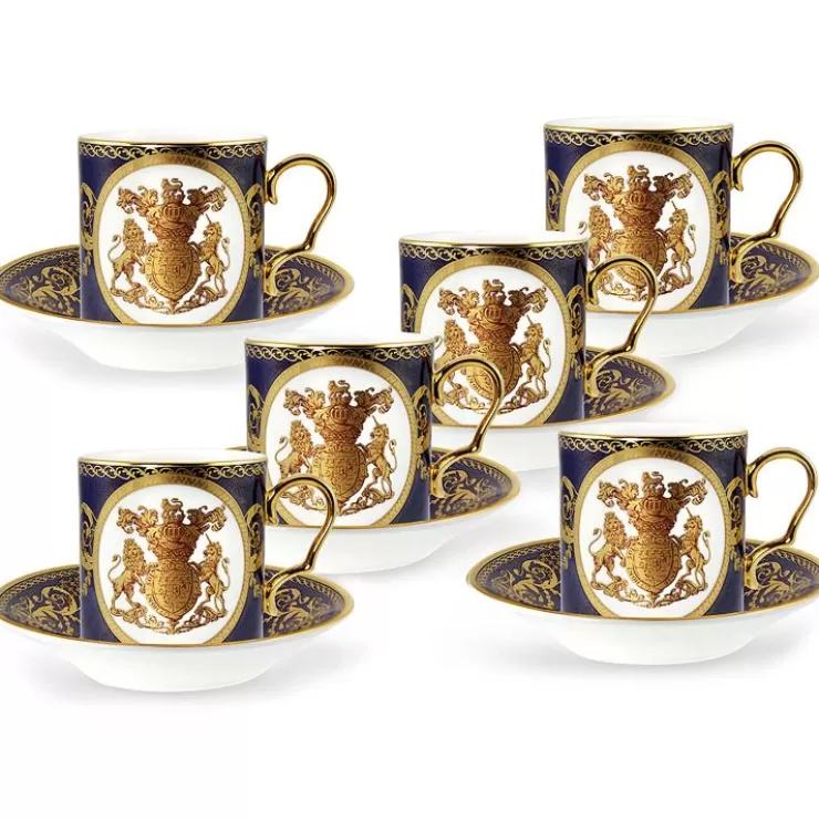 Royal Collection Shop Lustre Cobalt Coffee Cup And Saucer Set* Cups & Saucers