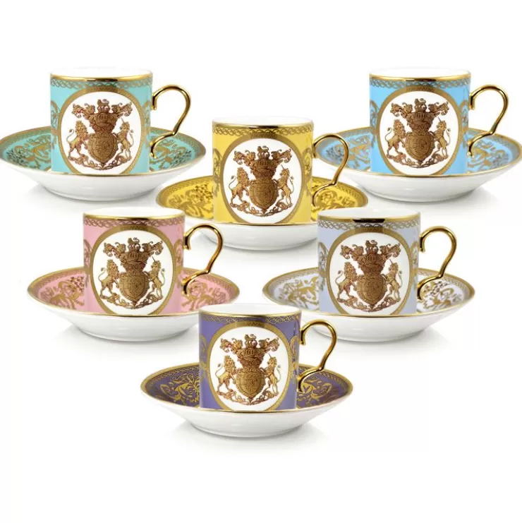 Royal Collection Shop Lustre Pastel Coffee Cup And Saucer Set* Cups & Saucers