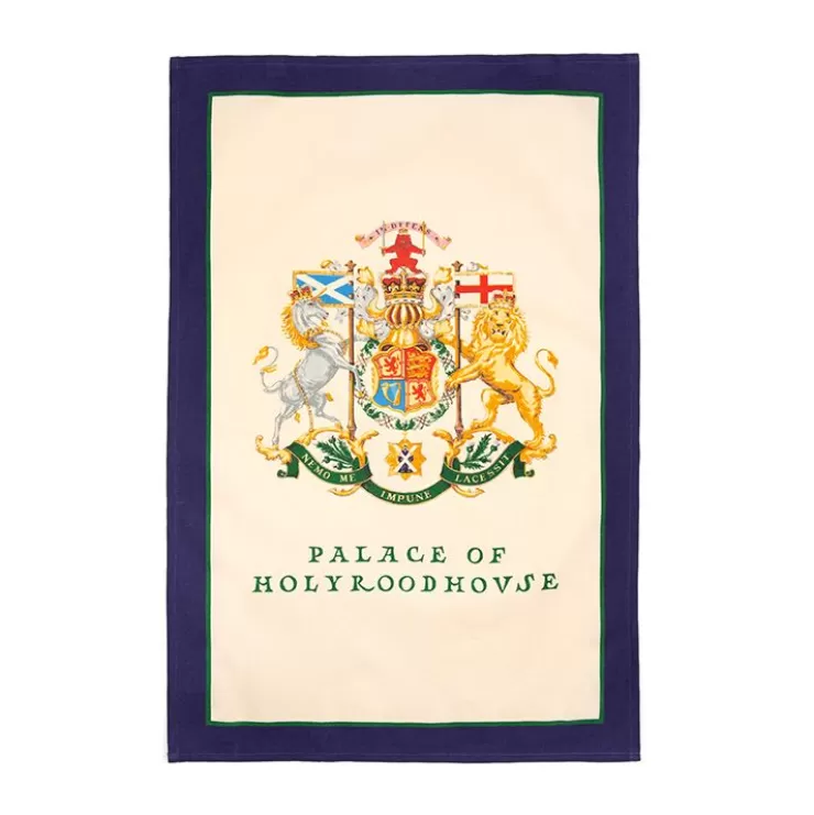 Royal Collection Shop Palace Of Holyroodhouse Crest Tea Towel* Home Linens