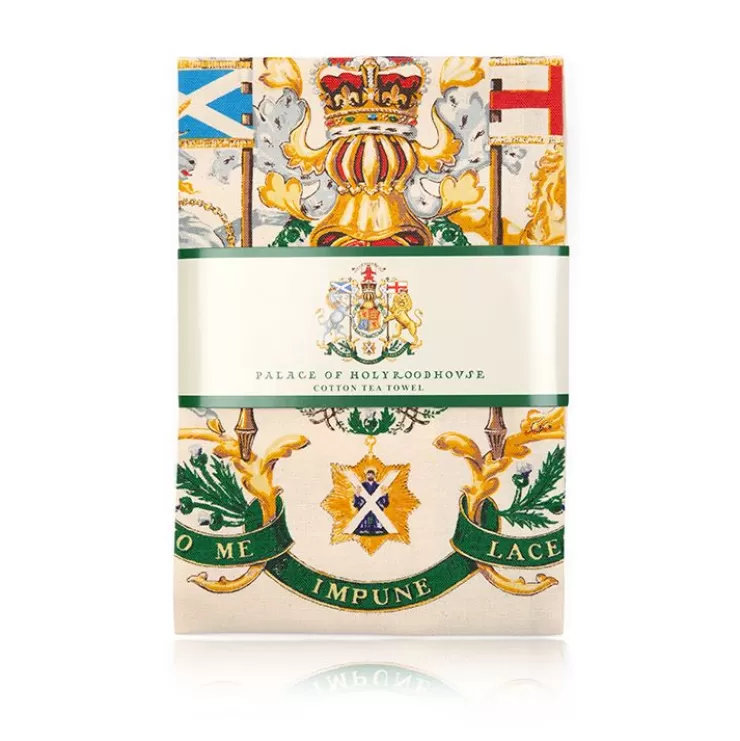 Royal Collection Shop Palace Of Holyroodhouse Crest Tea Towel* Home Linens