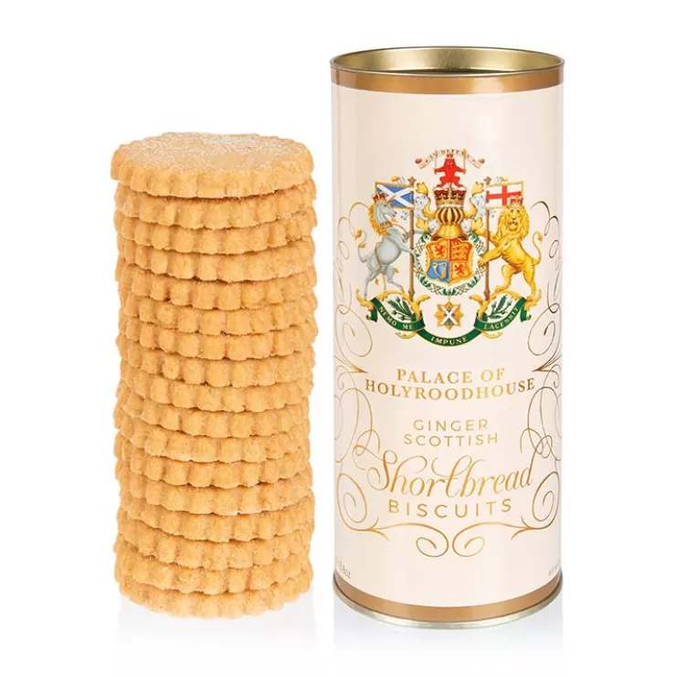 Royal Collection Shop Palace Of Holyroodhouse Ginger Shortbread Tube* Biscuits