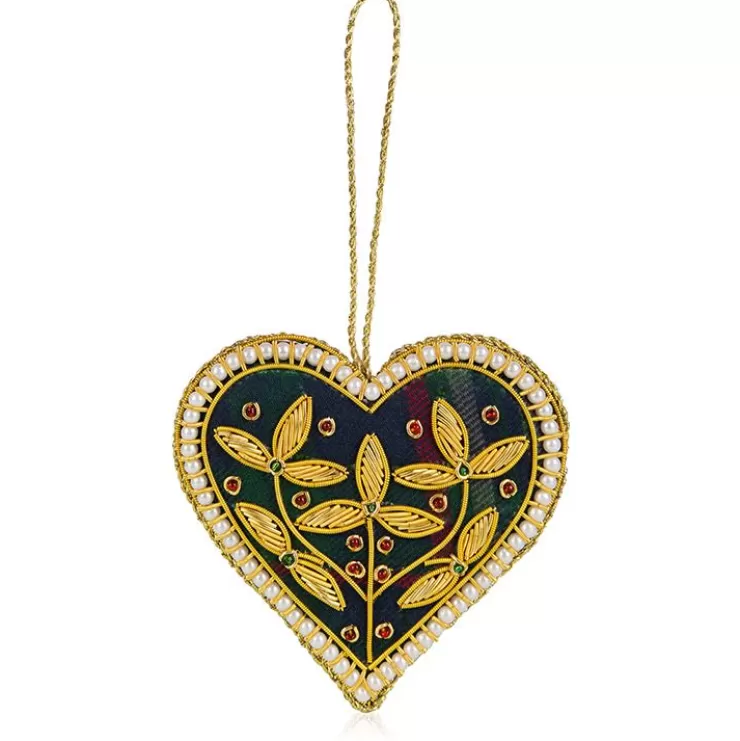 Royal Collection Shop Palace Of Holyroodhouse Tartan Heart Decoration* Decorations