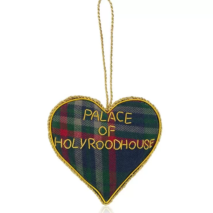 Royal Collection Shop Palace Of Holyroodhouse Tartan Heart Decoration* Decorations