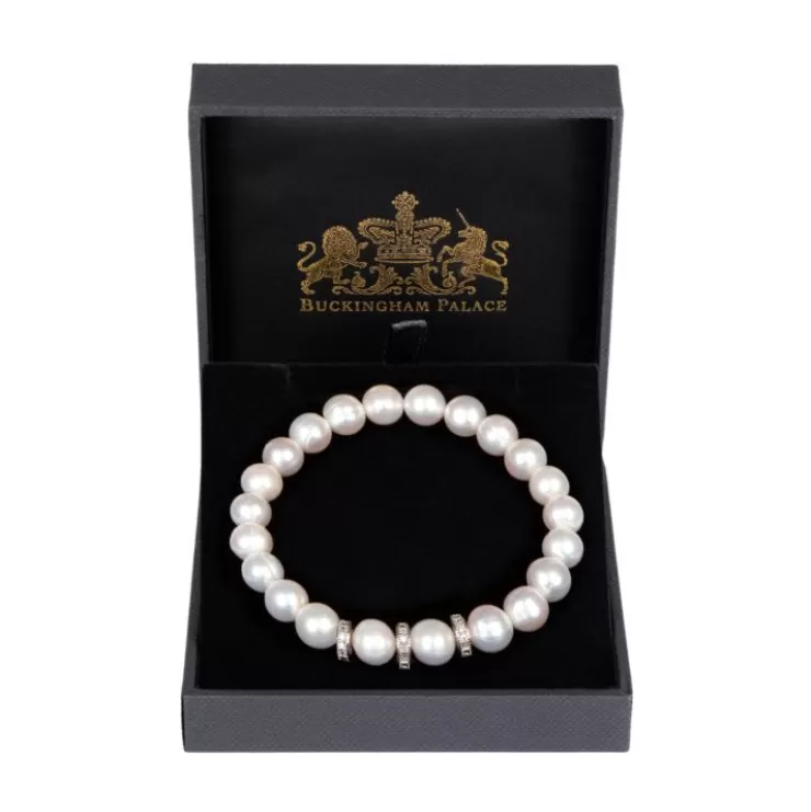 Royal Collection Shop Pearl And Crystal Disc Bracelet* Bracelets