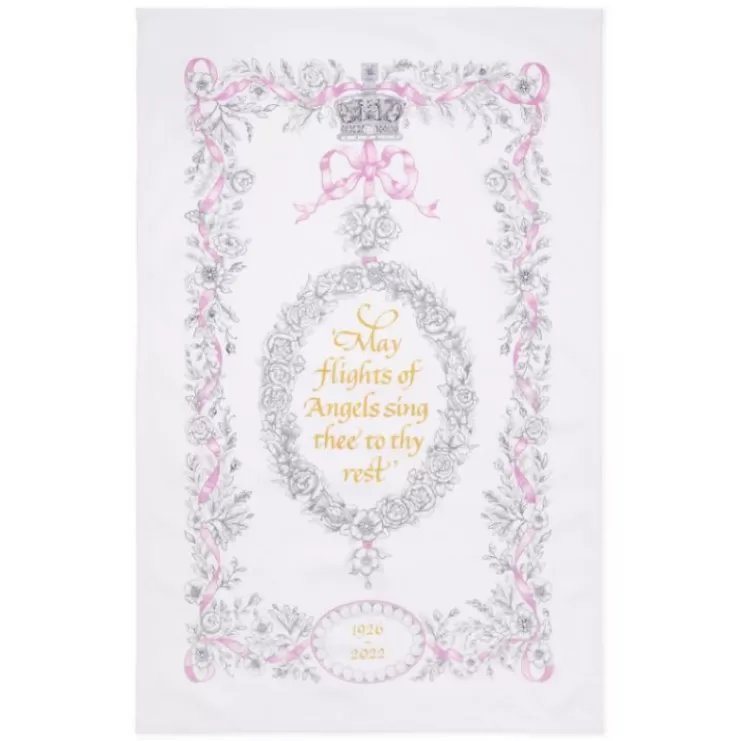 Royal Collection Shop Queen Elizabeth Ii Commemorative Tea Towel* Queen Elizabeth Ii Commemorative Range