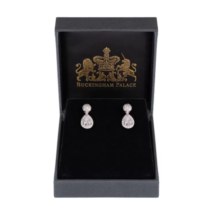 Royal Collection Shop Silver Drop Teardrop Earrings* Earrings