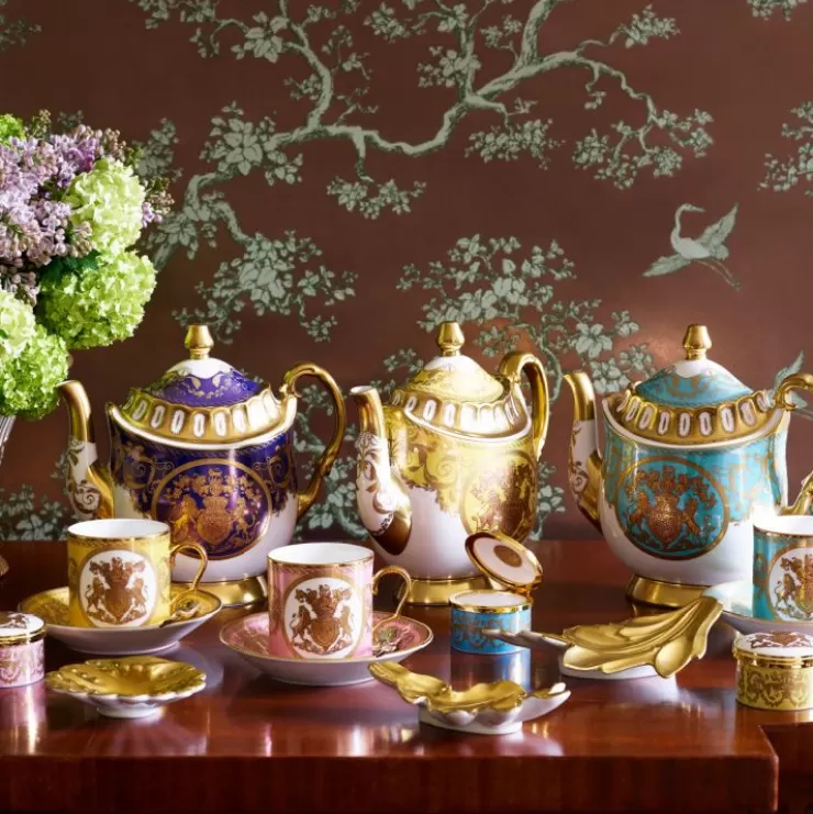 Royal Collection Shop Special Edition Lustre Purple And Blue Coffee Cup And Saucer* Cups & Saucers