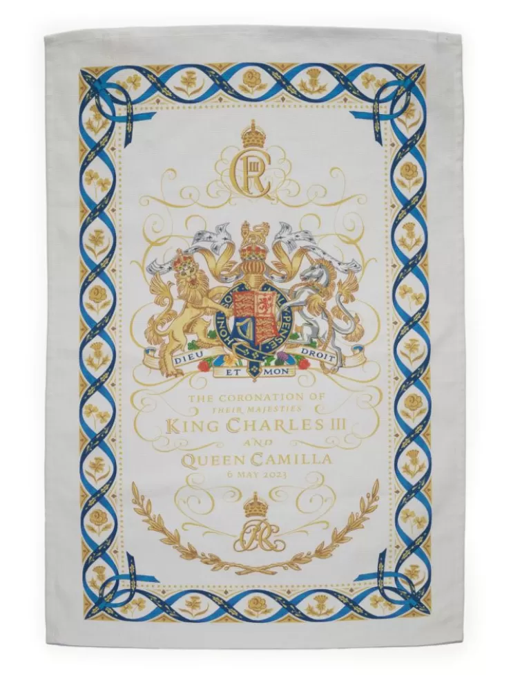 Royal Collection Shop The Coronation Tea Towel* Home Linens