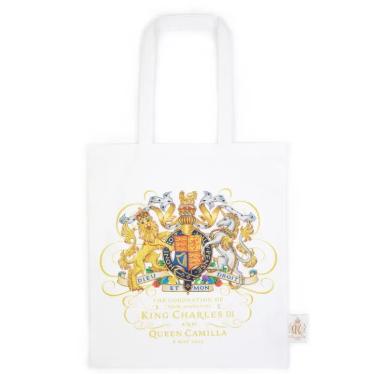 Royal Collection Shop The Coronation White Tote Bag* Bags