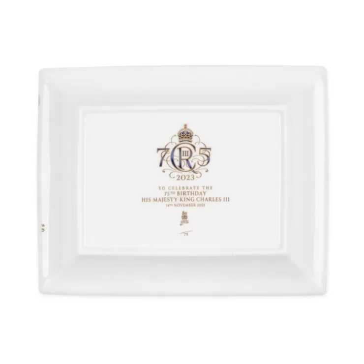 Royal Collection Shop The King'S 75Th Birthday Limited Edition Red Tray* His Majesty The King'S 75Th Birthday