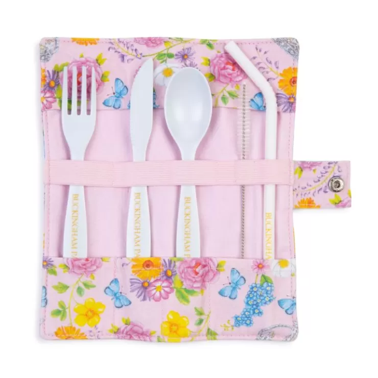 Royal Collection Shop The Summertime Pink Bamboo Cutlery Wrap* Picnics