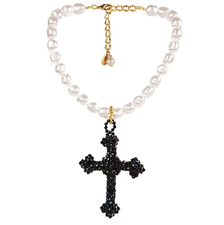 Royal Collection Shop Vicki Sarge Black Cross Necklace* Vicki Sarge