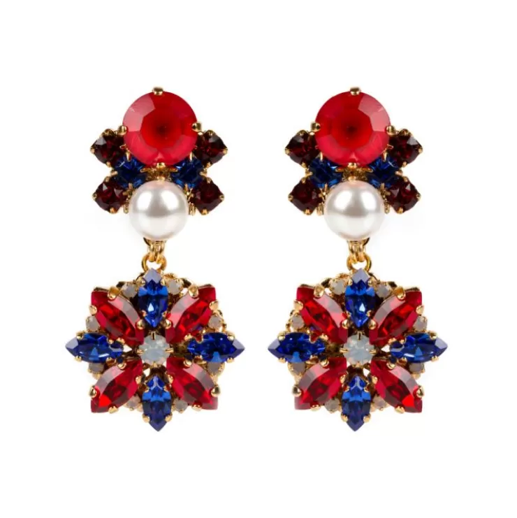 Royal Collection Shop Vicki Sarge Red, White And Blue Large Drop Earrings* Earrings