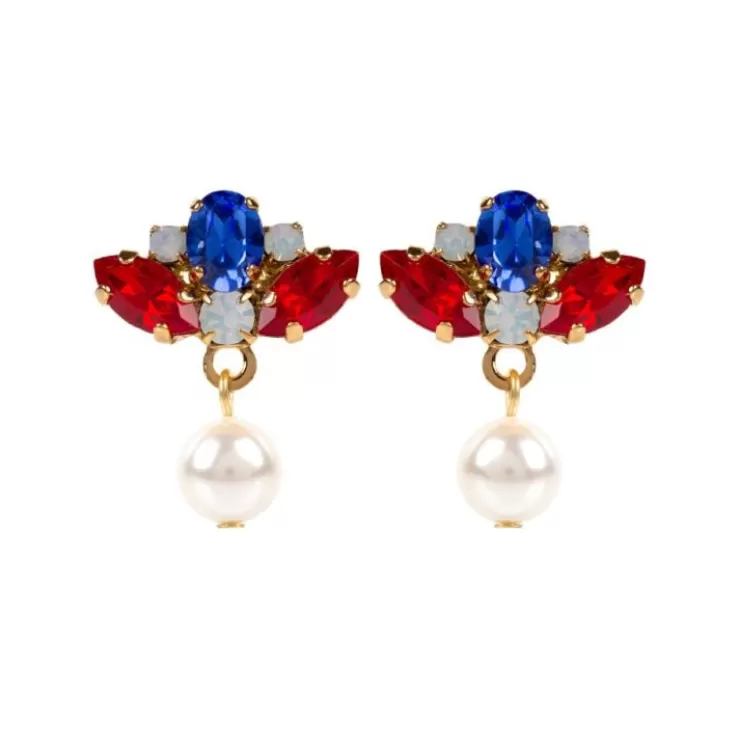 Royal Collection Shop Vicki Sarge Red, White And Blue Small Drop Earrings* Earrings