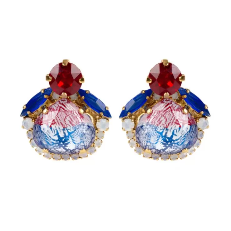 Royal Collection Shop Vicki Sarge Red, White And Blue Stud Earrings* Earrings