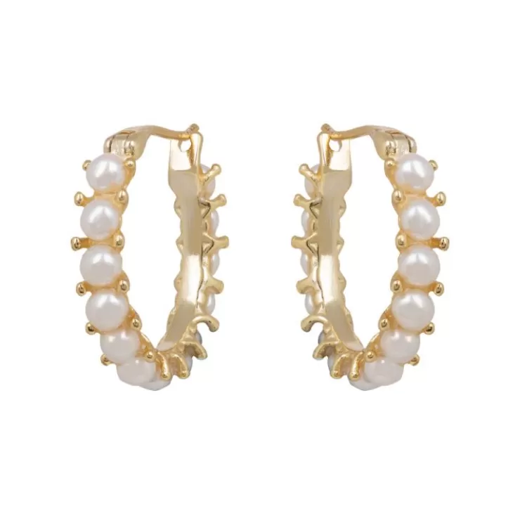 Royal Collection Shop White Pearl Hoop Earrings* Earrings