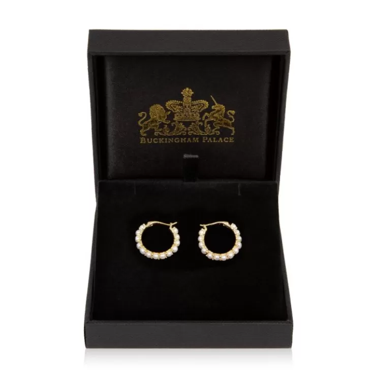 Royal Collection Shop White Pearl Hoop Earrings* Earrings