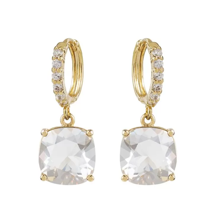 Royal Collection Shop White Square Crystal Earrings* Earrings