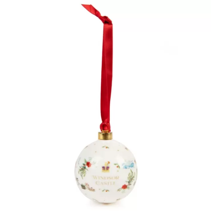 Royal Collection Shop Windsor Castle Fine Bone China Bauble* Decorations