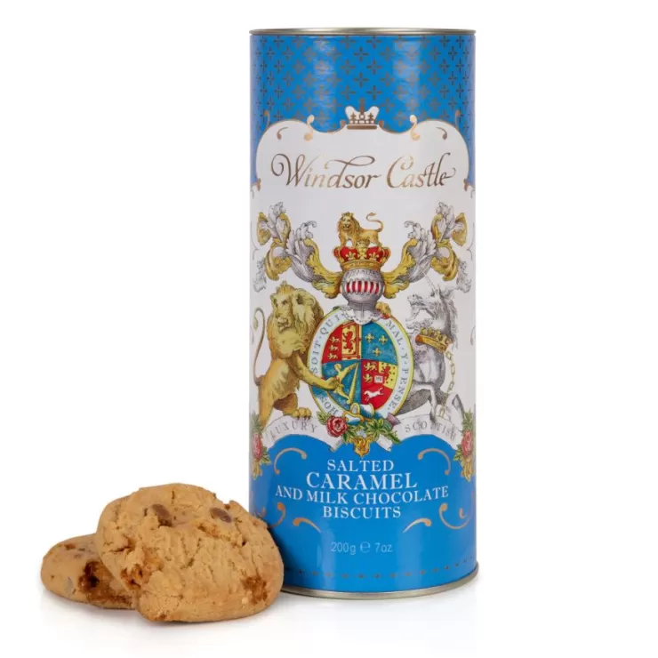 Royal Collection Shop Windsor Castle Salted Caramel And Chocolate Biscuit Tube* Biscuits